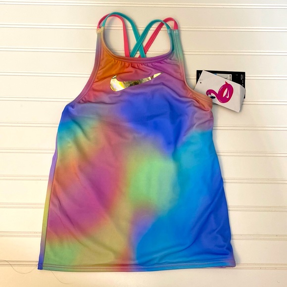 Nike Spectrum Big Kids' (Girls') Spider Back Tankini TOP Only - Picture 3 of 5